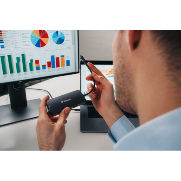 Verbatim CMH-05 Pro Multiport USB-C hub na 5 portova (1 x HDMI, 1 x RJ45, 2 x USB-A 3.0, 1 x USB-C PD)