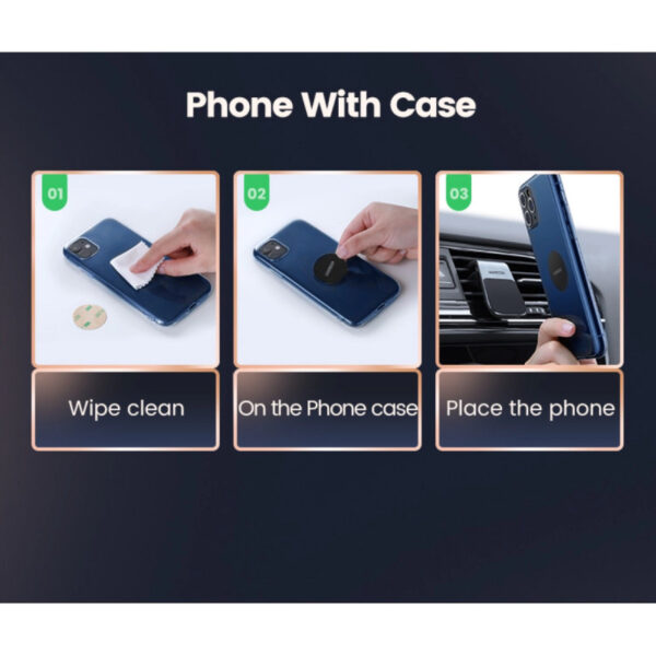 UGREEN magnetni držač za smartphone, za auto, crni