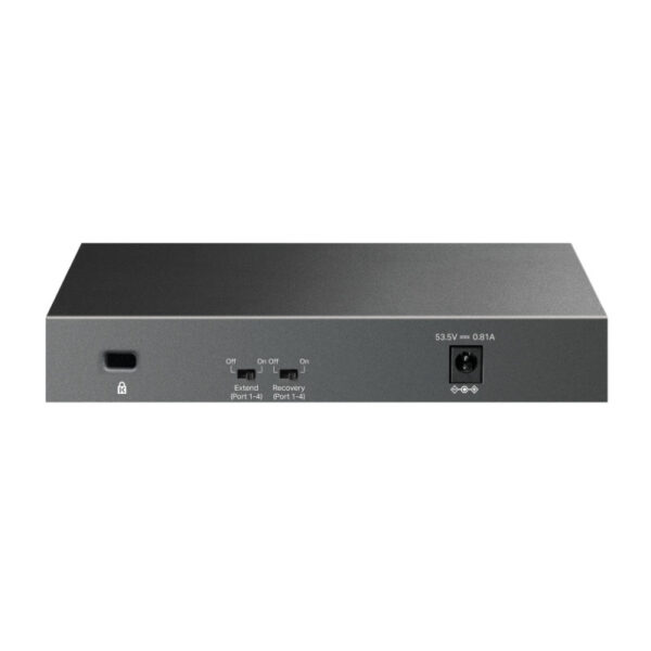 TP-Link 6-Port 10/100Mbps Desktop preklopnik (Switch), 6×10/100 Mbps RJ45 Ports (4×10/100 Mbps 802.3af PoE Ports) 802.3af, 41W PoE Power, metalno kučište