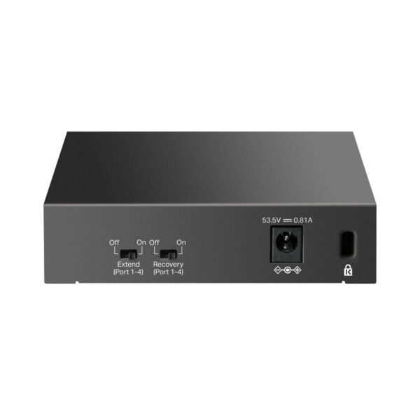 TP-Link 5-Port 10/100Mbps Desktop preklopnik (Switch), 5×10/100 Mbps RJ45 Ports (4×10/100 Mbps 802.3af PoE Ports) 802.3af, 41W PoE Power, metalno kučište