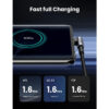 UGREEN USB-C (M) na USB-A (M), kutni 90°, 18W, 3A, pleteni kabel, 1m