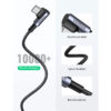 UGREEN USB-C (M) na USB-A (M), kutni 90°, 18W, 3A, pleteni kabel, 1m