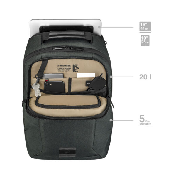 Wenger ruksak MX ECO Professional za 16"  prijenosnik s pretincom za 10" tablet, 20L
