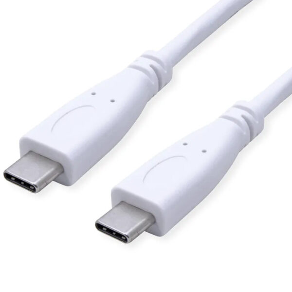 Roline VALUE USB 3.2 Gen 2 kabel, PD (Power Delivery) 20V5A,  Emark, C-C, M/M, bijeli, 0.5 m