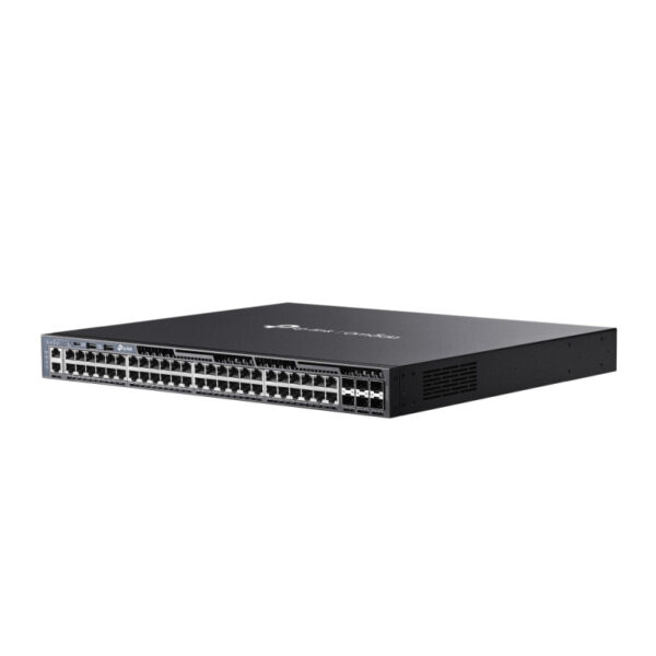 TP-Link 48-Port Omada Gigabit Stackable Managed preklopnik (Switch) L3, 6×10 Gbps SFP+, 2xUSB 2.0, 1xRJ45 Console port, 1xUSB-C console port, 1xRJ45 management port, metalno kućište