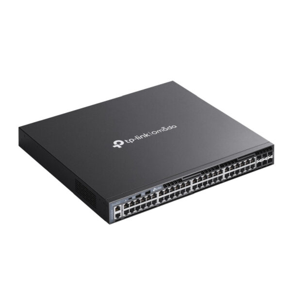 TP-Link 48-Port Omada Gigabit Stackable Managed preklopnik (Switch) L3, 6×10 Gbps SFP+, 2xUSB 2.0, 1xRJ45 Console port, 1xUSB-C console port, 1xRJ45 management port, metalno kućište