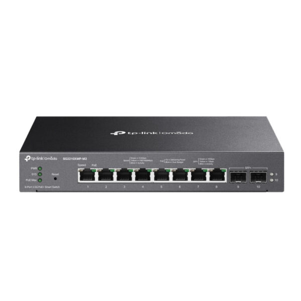 TP-Link 8-Port Omada Smart preklopnik (Switch) 8-Port PoE+, 2-Port 10GE SFP+, metalno kućište
