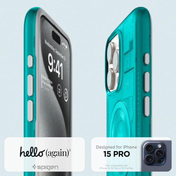 Spigen Classic C1 MagSafe, bondi blue - iPhone 15 Pro