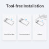 Orico vanjsko kućište 2.5" SATA HDD/SSD, 7 do 9.5mm, tool free, USB3.1 Gen1 Type-C, crni (ORICO-25PW1-C3-BK-BP)