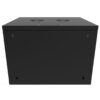 Canovate 6U 600x600x376 SINGLE zidni ormar s bočnim stranama koje se mogu otvoriti izvana, crni (WS3O-9-0666F)
