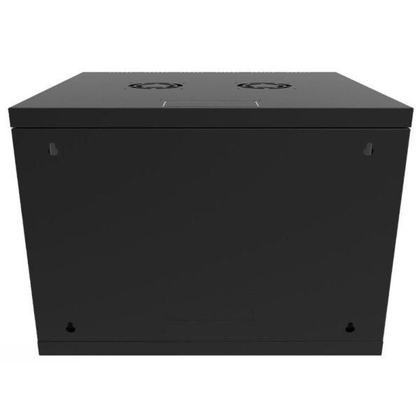 Canovate 6U 600x600x376 SINGLE zidni ormar s bočnim stranama koje se mogu otvoriti izvana, crni (WS3O-9-0666F)