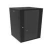 Canovate 18U 600x600x898 SINGLE zidni ormar s bočnim stranama koje se mogu otvoriti izvana, crni (WS3O-9-1866F)