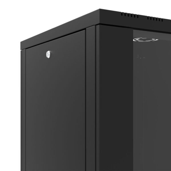 Canovate 18U 600x600x898 SINGLE zidni ormar s bočnim stranama koje se mogu otvoriti izvana, crni (WS3O-9-1866F)