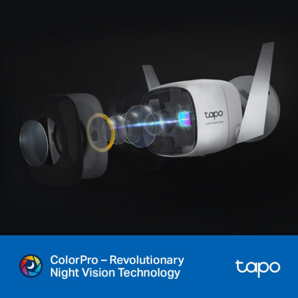 Tp-Link Tapo C325WB ColorPro vanjska sigurnosna Wi-Fi kamera, 2K QHD 4MP, H.264, Two-Way Audio, ColorPro Night Vision