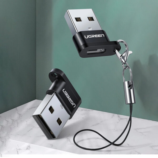 UGREEN adapter USB-C 3.1 (Ž) na USB-A 2.0 (M), crni