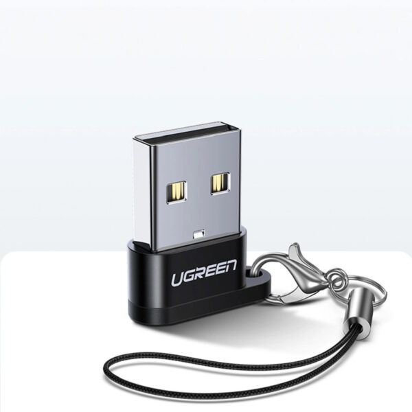 UGREEN adapter USB-C 3.1 (Ž) na USB-A 2.0 (M), crni