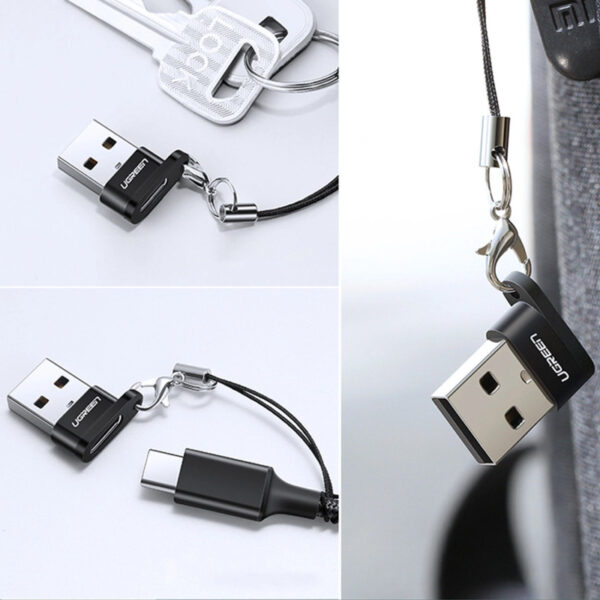 UGREEN adapter USB-C 3.1 (Ž) na USB-A 2.0 (M), crni