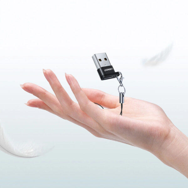 UGREEN adapter USB-C 3.1 (Ž) na USB-A 2.0 (M), crni