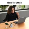 67349_07 UGREEN Nexode Pro Mini FC zidni punjač 100W, 2x USB-C, USB-A, USB-C kabel, GaN, sivi