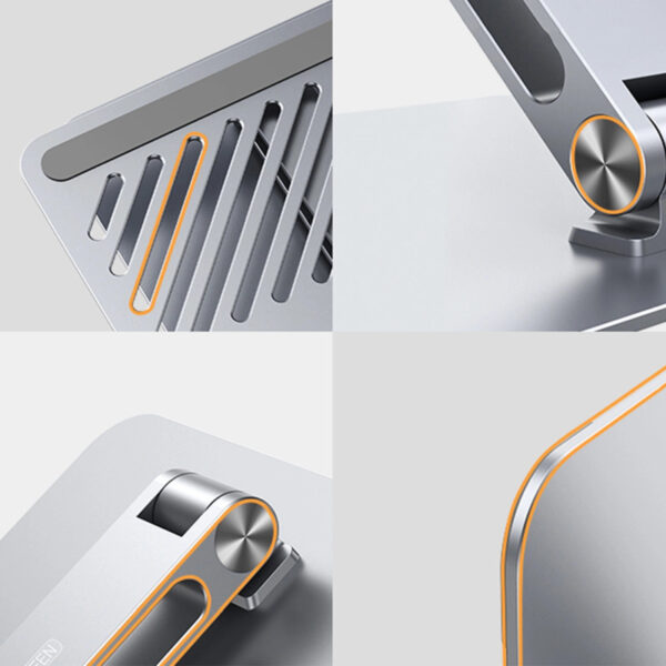 UGREEN stalak za prijenosnik, 13-17.3", metalni, srebrni