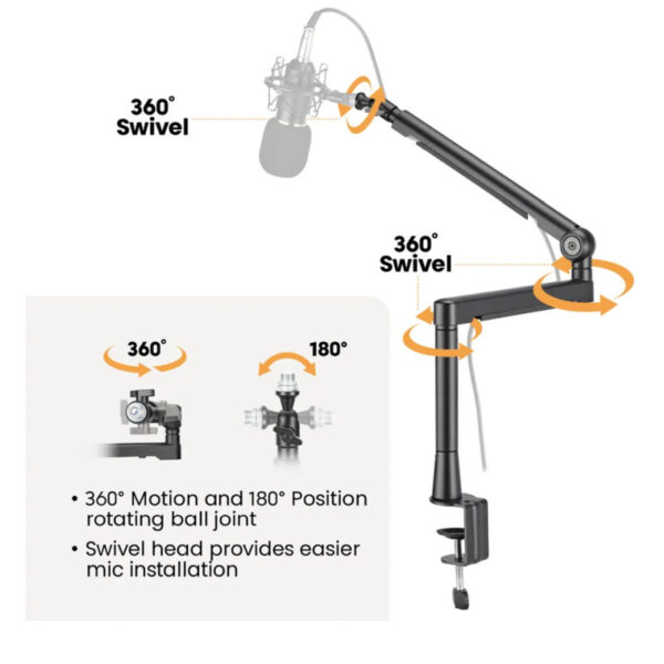 ROLINE aluminijski studijski nosač za mikrofon
