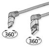 ROLINE 360° USB 2.0 kabel, C-A, M/M, 60W, crveno/crni, 2.0m