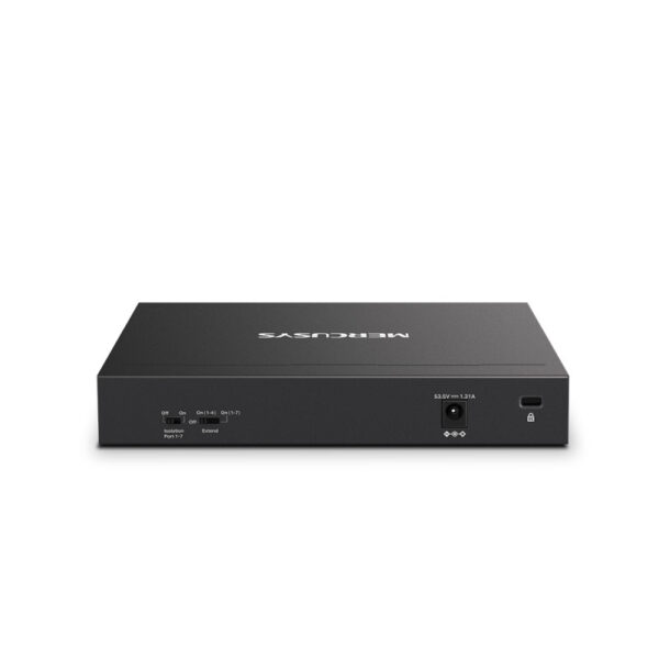 Mercusys MS108GP 8-Port Gigabit Desktop preklopnik (Switch) 7× Gigabit PoE+, 1× Gigabit Non-Po, Plug & Play, metalno kučište