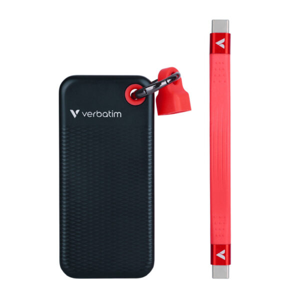 Verbatim Pocket 1TB SSD vanjski disk, USB 3.2 Gen2, Black/Red
