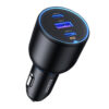 UGREEN auto punjač, 130W, 2x USB-C, USB-A, PD, QC 4.0, sivi