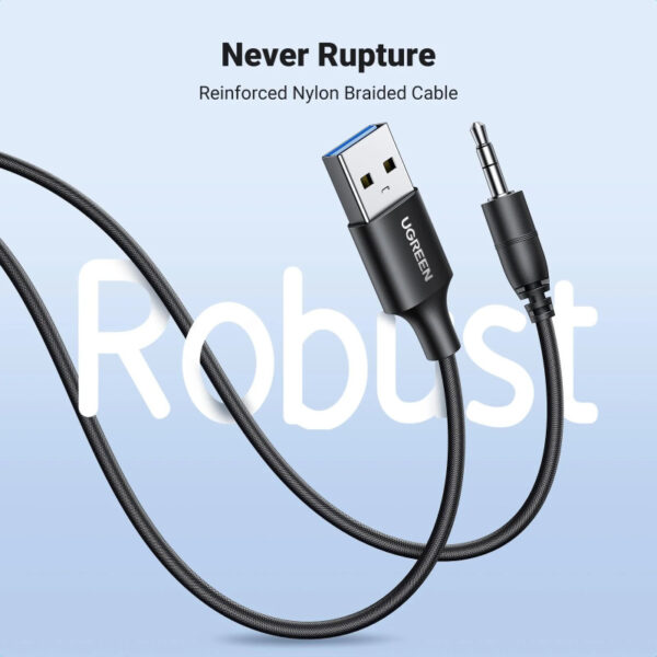 UGREEN bežični Audio receiver, Bluetooth, USB, 3.5mm, crni