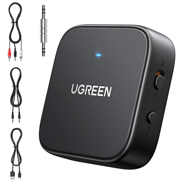 UGREEN Bežični Bežični Audio transmiter i receiver, Bluetooth, crni