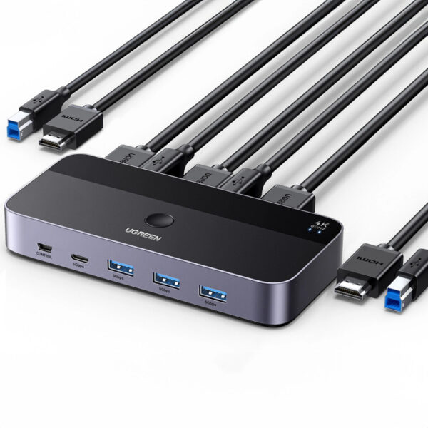 UGREEN KWM switch 3x HDMI, 2x USB-C, 3x USB-A,2x USB-B
