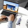 UGREEN USB Hub 9 in1, USB-C na HDMI 4K 60, VGA, USB-C PD 100W, 3x USB-A, RJ45, čitač kartica SD/TF