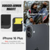 Spigen Rugged Armor MagSafe, matte black - iPhone 16 Plus (ACS08087)