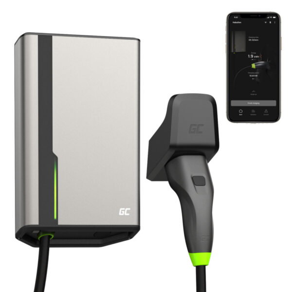 Green Cell (EVGC021A2250) HabuDen 22kW 32A,  punjač Tip 2 za punjenje električnih vozila i Plug-In hibrida 7,5m - GC App BT/WiFi