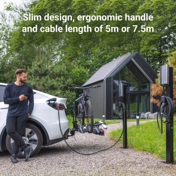 Green Cell (EVGC021A2250) HabuDen 22kW 32A,  punjač Tip 2 za punjenje električnih vozila i Plug-In hibrida 7,5m - GC App BT/WiFi