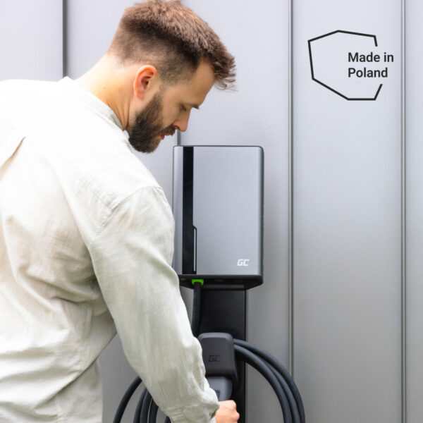 Green Cell (EVGC021A2250) HabuDen 22kW 32A,  punjač Tip 2 za punjenje električnih vozila i Plug-In hibrida 7,5m - GC App BT/WiFi