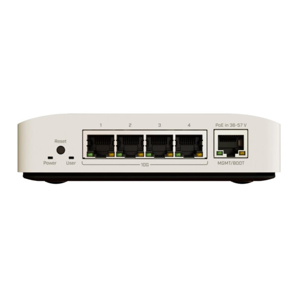 MikroTik 10 Gigabit Ethernet preklopnik (Switch) CRS304-4XG-IN, 98DX2528 2-core 1200 MHz CPU, ARM 64bit, 512 MB RAM, 32 MB FLASH,  4x10G-LAN ports POE-IN, DIN rail mount