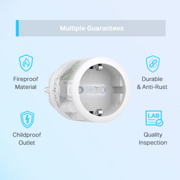 TP-Link Tapo P115 Mini Smart Wi-Fi Socket, Energy Monitoring, 2.4 GHz WiFi, glasovna kontrola