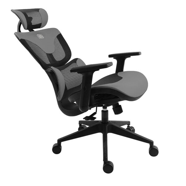 Bit Force COZY LM-2D uredska stolica, PU koža, 2D naslon za ruke, nosivost 140kg, crno/siva