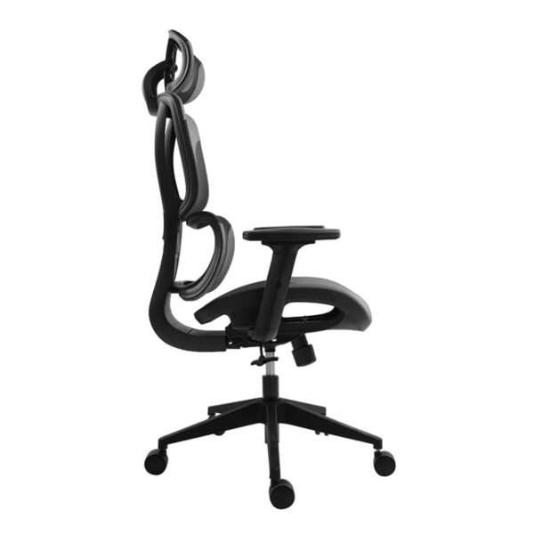 Bit Force COZY LM-2D uredska stolica, PU koža, 2D naslon za ruke, nosivost 140kg, crno/siva