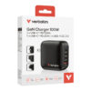 68399_07 Verbatim Mini GaN zidni punjač 100W, 3×USB-C/1×USB-A, PD/QC 3.0
