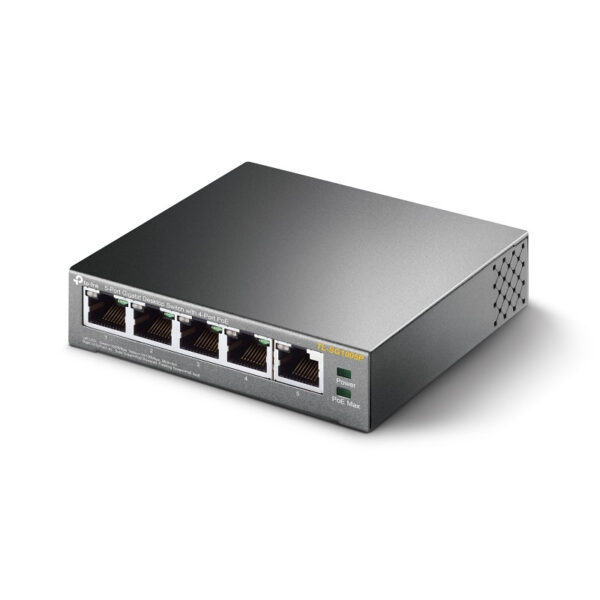 TP-Link 5-port Gigabit PoE+ preklopnik (Switch) 5×10/100/1000M RJ45 ports, 1×PoE++ In, 4xPoE+ Out ports, metalno kućište