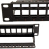 7584_02 Roline 24-portni Patch Panel (prazni) 19" Keystone UTP Cat.5e/6/Class E, crni