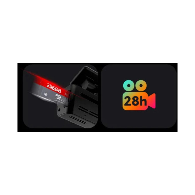 DDPAI N1 Dual auto kamera za snimanje vožnje, 1296p, 140°, crna