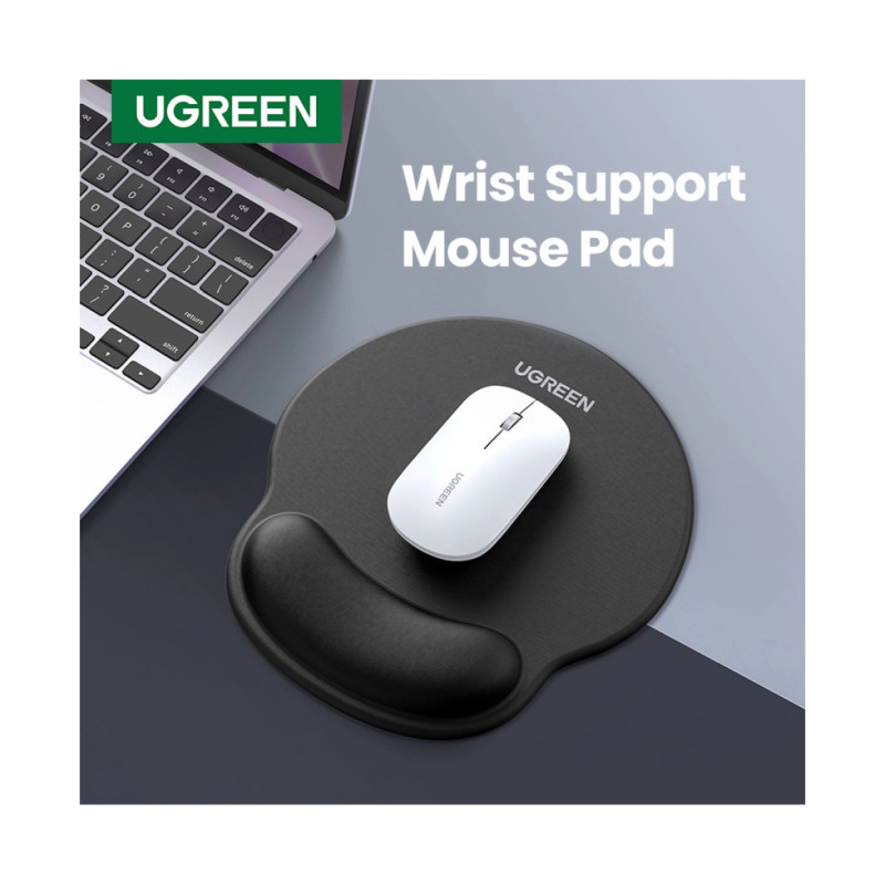 UGREEN ergonomska podloga za miš 220x245, memorijska pjena, crna