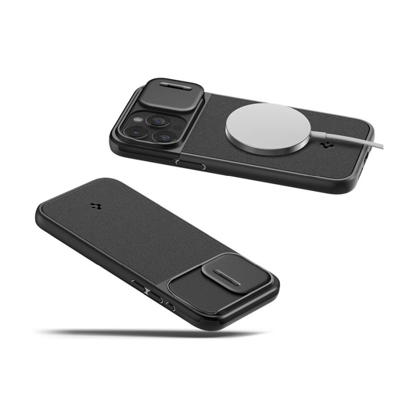 Spigen Optik Armor MagSafe, black - iPhone 15 Pro (ACS07184)