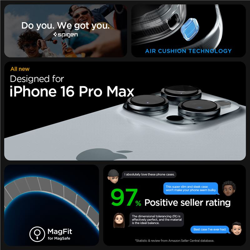 Spigen Ultra Hybrid MagSafe, frost black - iPhone 16 Pro Max (ACS08003)