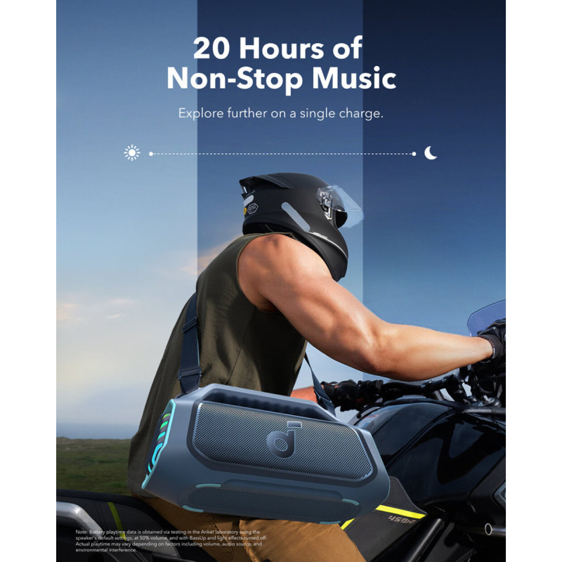Anker Soundcore BOOM 2 Plus prijenosni BT5.3 zvučnik, 140W, IPX7, 20h reprodukcije, plavi (A3134031)