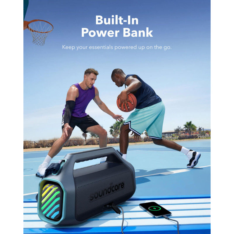 Anker Soundcore BOOM 2 Plus prijenosni BT5.3 zvučnik, 140W, IPX7, 20h reprodukcije, plavi (A3134031)